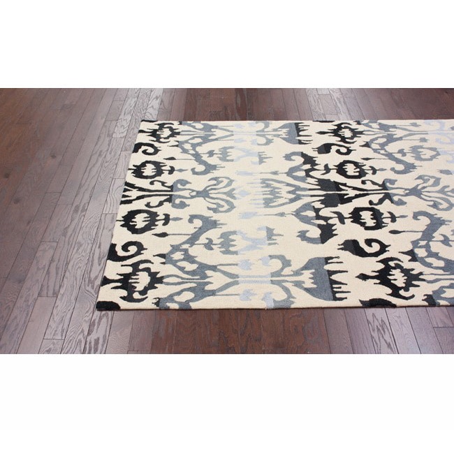 Nuloom Nuloom Handmade Moden Ikat Rug (76 X 96) Black Size 76 x 96