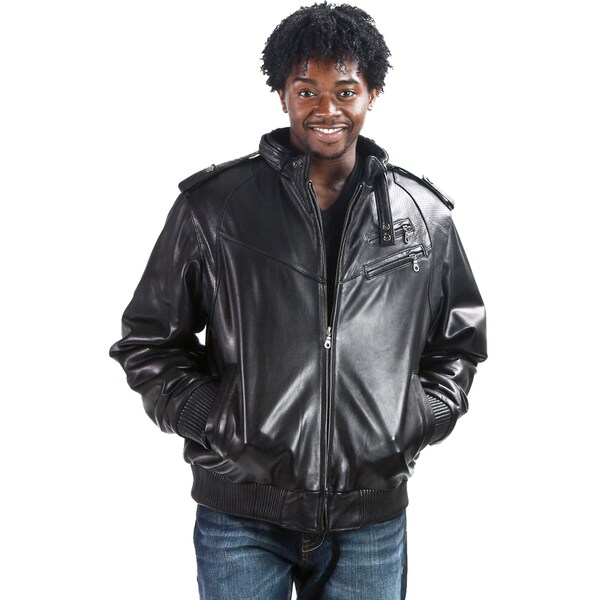 United Face Men’s Perforated Leather Bomber Jacket in my opinion ...