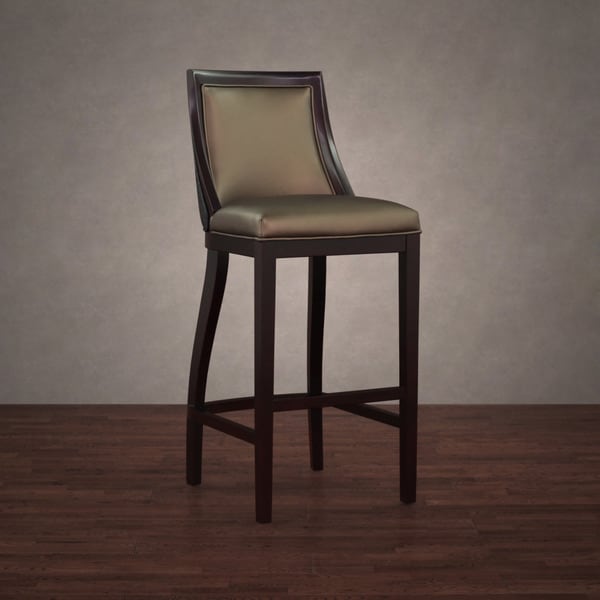 Park Avenue Black Croco and Bronze Leather Barstool