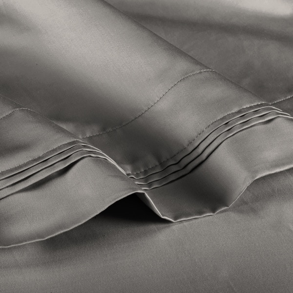 California King Extra Deep Pocket 6 PC Sheet Set 1000 TC Satin Silk Solid Color