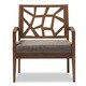 preview thumbnail 2 of 6, Baxton Studio Jennifer Modern Lounge Chair with 'Gravel' Fabric Seat