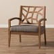 preview thumbnail 8 of 6, Baxton Studio Jennifer Modern Lounge Chair with 'Gravel' Fabric Seat