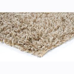 Handwoven Brown/Beige 1.5 Inch Mandara New Zealand Wool Shag Rug (9' x 13') Mandara 7x9   10x14 Rugs