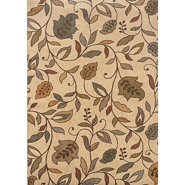 Messina Ivory/brown Area Rug (53 X 76)