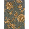 Berkley Blue/ Beige Transitional Area Rug (6'7 x 9'6) - 6'7 x 9'6