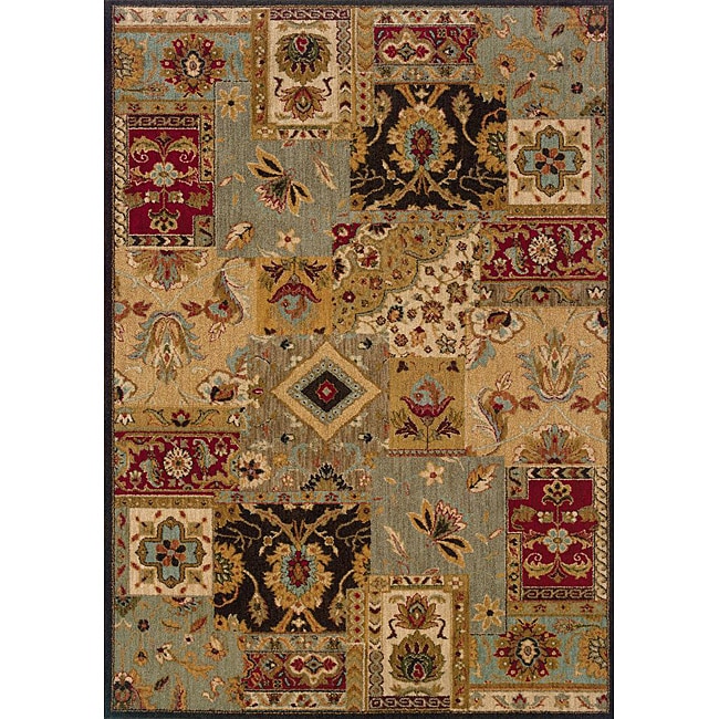 Berkley Blue/beige Transitional Nylon Area Rug (53 X 76)