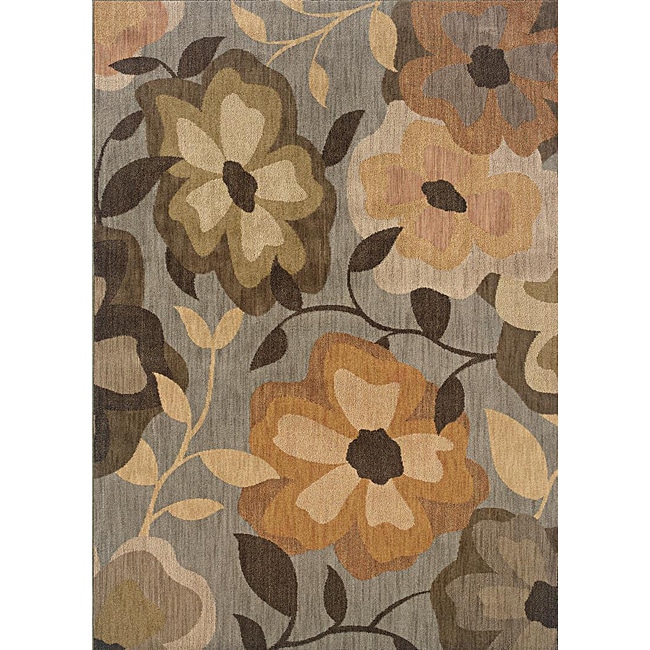 Large Messina Gray/ Gold Transitional Area Rug (78 X 1010)