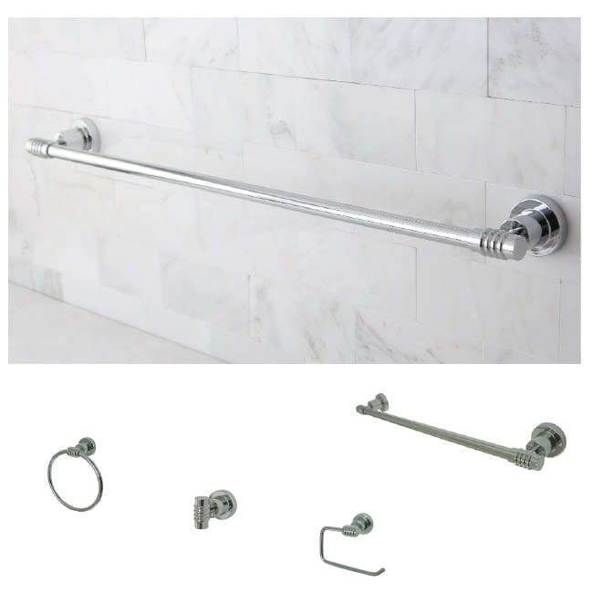 Durable Chrome 4 piece Bathroom Accessory Set