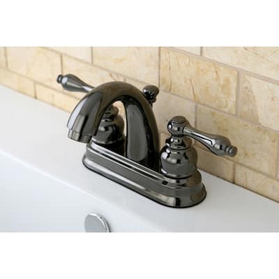 Kingston Brass Black Stainless Steel Classic Bathroom Faucet