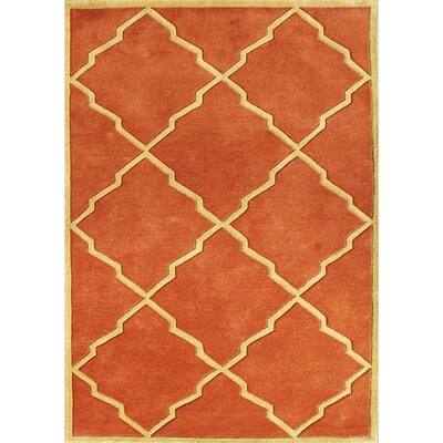 Alliyah Hand Made Black New Zealand Blended Wool Rug (8x10) - 8' x 10'