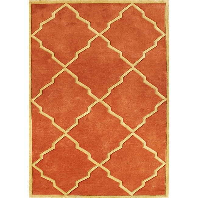 Hand tufted World Classic Rust Wool Rug (8 X 10)