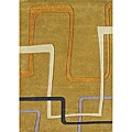 Alliyah Handmade Honey New Zealand Blend Wool Rug - 8' x 10'