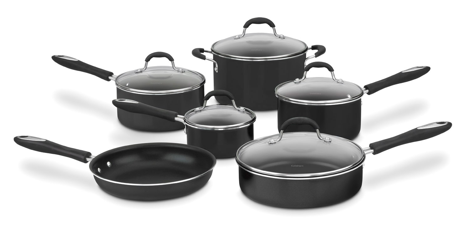 Cuisinart 55-11BK Black Advantage Nonstick 11-piece Cookware Set | eBay