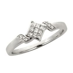 14k White Gold 1/4ct TDW Diamond Ring (H I, I2) Diamond Rings