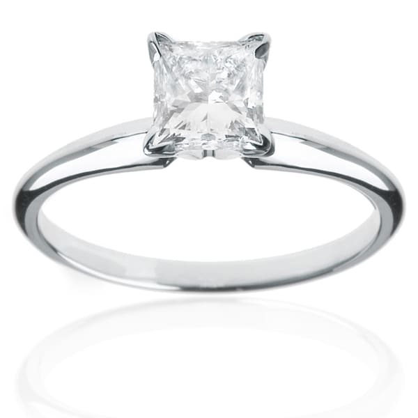 Montebello 14k White Gold 2ct TDW Diamond Solitaire Engagement Ring (H-I, I1-I2)