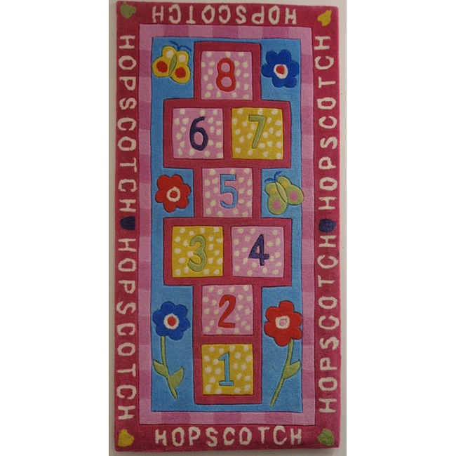 Hopscotch Hand tufted Kids Area Rug (30 X 60)