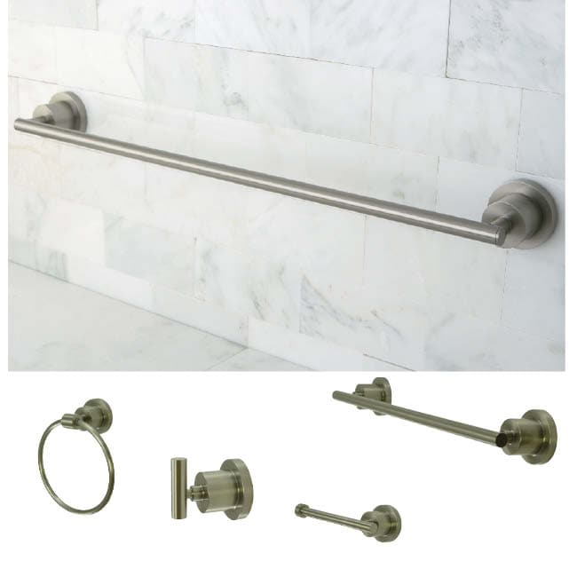 Satin nickel finish Four piece Bathroom Accessory Set