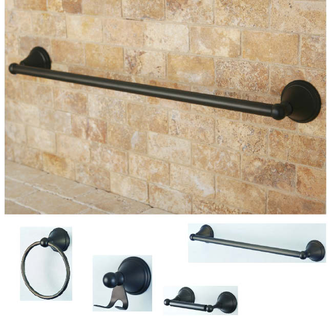 Oil rubbed Bronze Four piece Non corrosive Bathroom Accessory Set