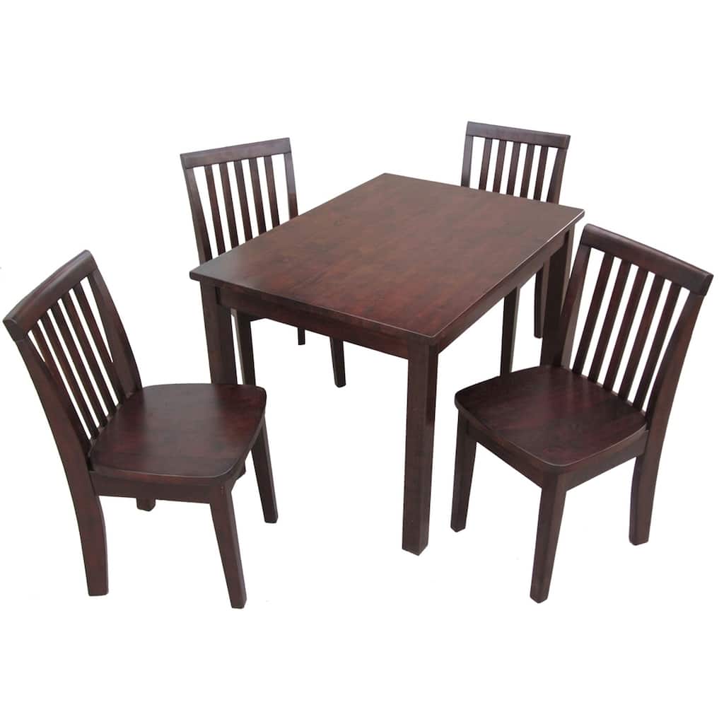 Juvenile Java Mission Table with Four Chairs Set - Rich Mocha