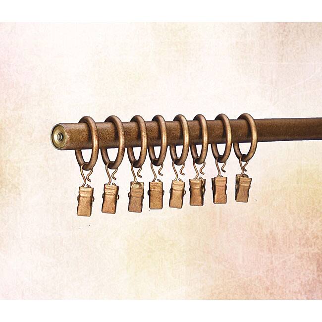 Gold Metal 8-piece Rings and Clip Set