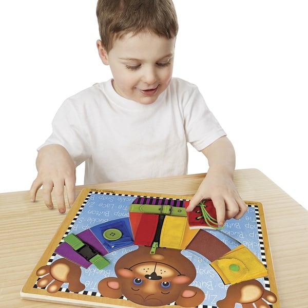 slide 2 of 3, Melissa & Doug Basic Skills Wooden Learning Board - Multi