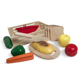 preview thumbnail 1 of 1, Melissa & Doug® Cutting Wooden Play Food, 27 Pieces