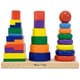 preview thumbnail 2 of 1, Melissa & Doug Geometric Stacker Toddler Toy, 25 Pieces - Multi