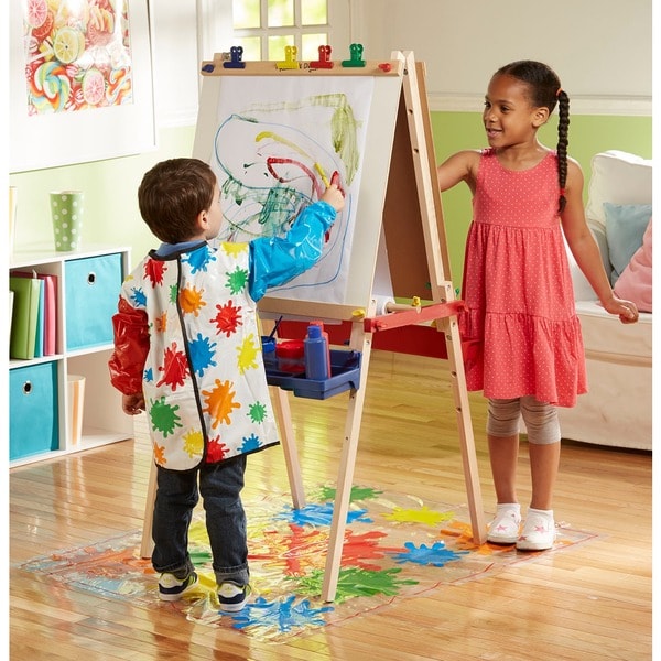 melissa & doug deluxe wooden standing art easel