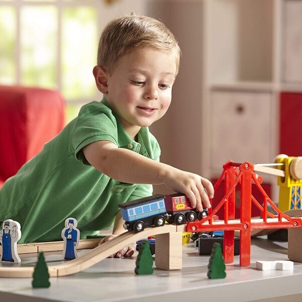 melissa and doug wooden railway set