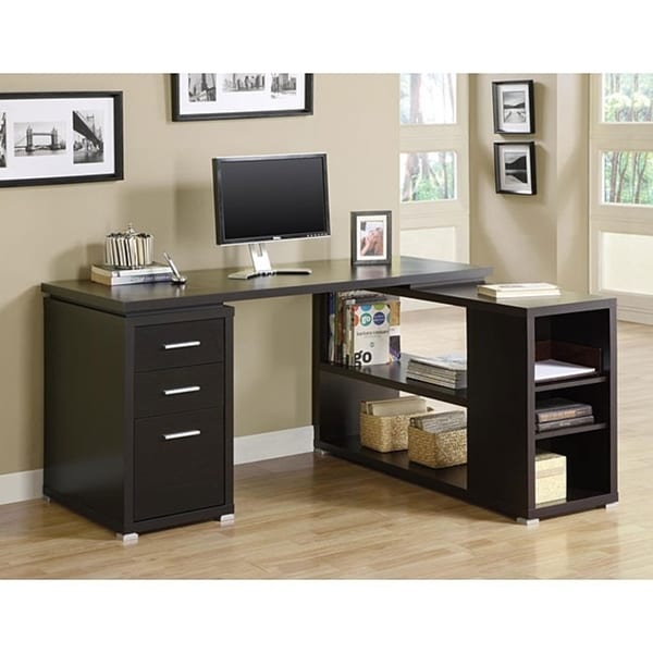 Cuccino Hollow Core L Shaped Computer Desk Free Shipping Cuccino Hollow Core L Shaped Computer Desk