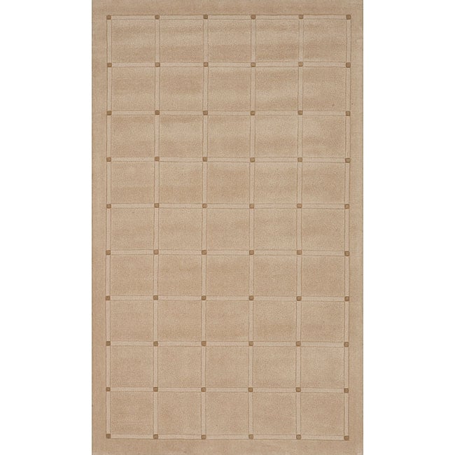 Momeni Metro Oatmeal Hand-Tufted Wool Rug (5' X 8') - 5' x 8'