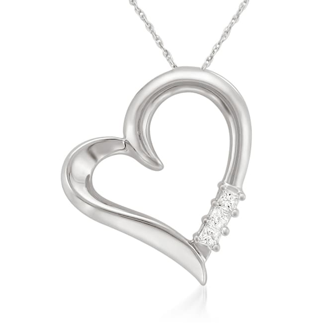 10ct tdw princess cut diamond heart necklace msrp $ 333 50 today $ 239