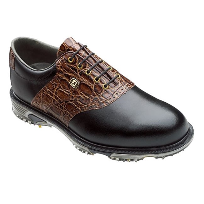 Shop FootJoy Men's DryJoys Tour Black/ Brown Golf Shoes Free Shipping