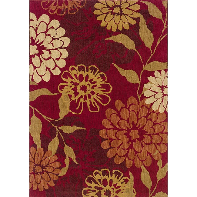 Berkley Red/beige Transitional Area Rug (78 X 1010)