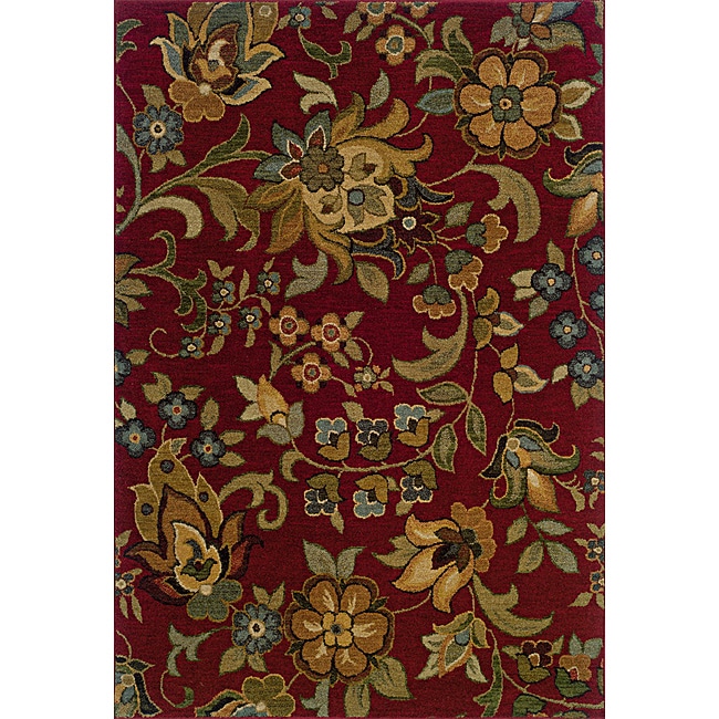 Berkley Red Transitional Area Rug (53 X 76)