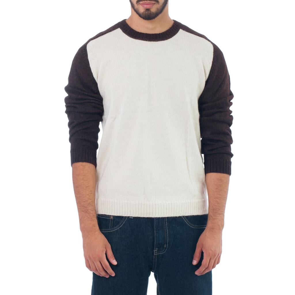 Handmade Men's Alpaca Wool 'Modern Inca' Sweater (Peru)