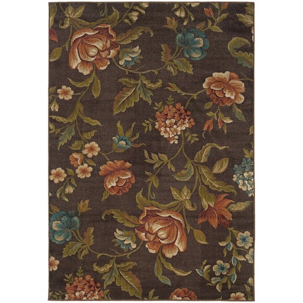 Hartle abstract brown/beige area rug Shop Brown/Green Transitional Area Rug (6'7 x 9'6) - 6'7" x 9'6" - On