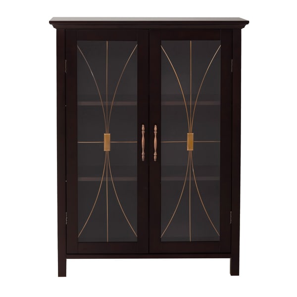 Veranda Bay Dark Espresso 2 Door Floor Cabinet by Elegant ...