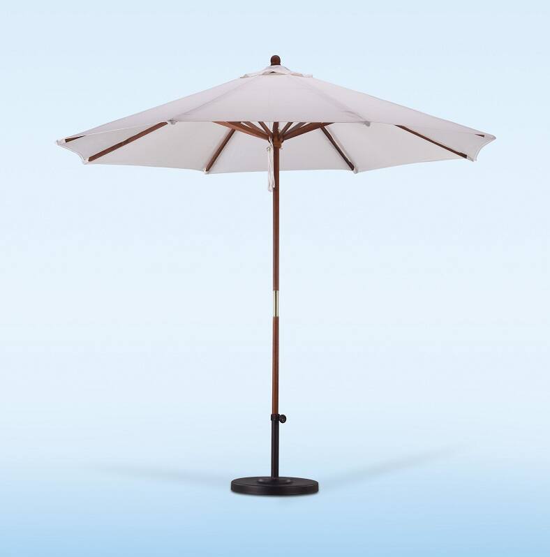 Lauren & Company Premium 9-foot Natural White Patio Umbrella with Base