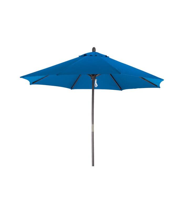 Lauren & Company Premium 9-foot Round Pacific Blue Wood Patio Umbrella