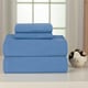 preview thumbnail 3 of 8, Heavyweight Cotton Flannel Bedsheet Set California King - Blue