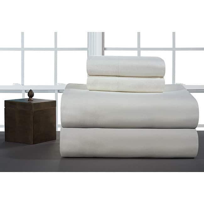 Heavyweight Cotton Flannel Bedsheet Set - Twin Xl - Ivory