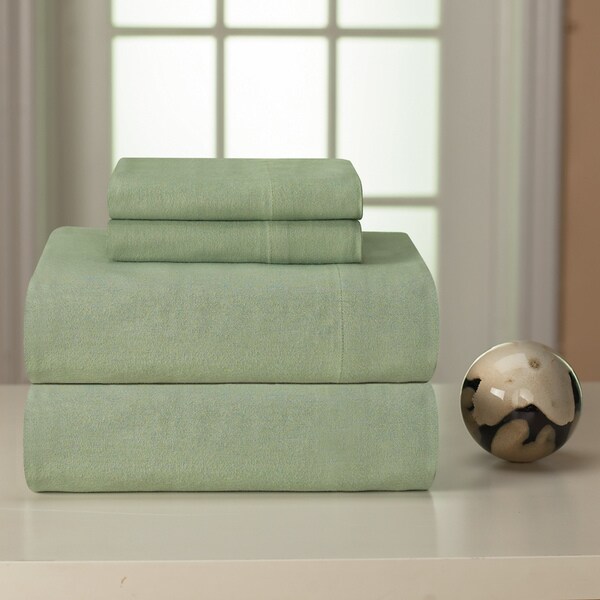 Sage Heavyweight Flannel Sheet Set