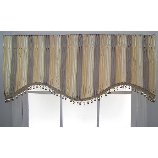 Discreet Silk Stripe Cornice Valance