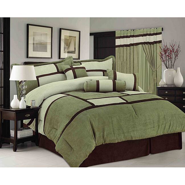 Sage/ Green Chelsea Contemporary 7-piece Comforter Set