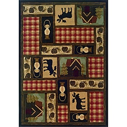 Brown/Red Traditional Area Rug (6'7 x 9'6) Style Haven 7x9   10x14 Rugs