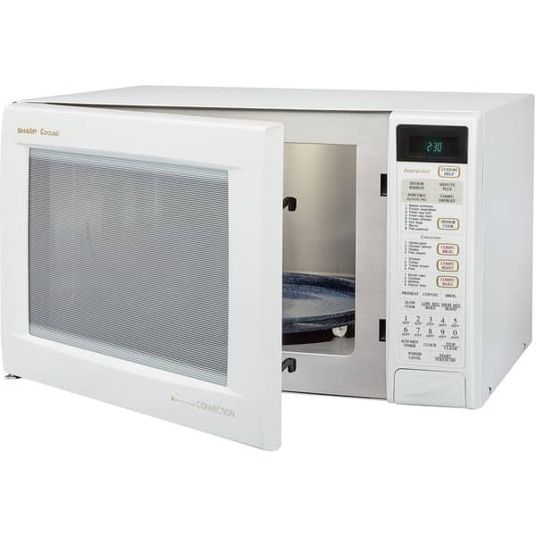 Shop Sharp R930aw 1 5 Cu Ft 900 Watt Convection Microwave