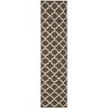Safavieh Hand-woven Moroccan Reversible Dhurrie Brown/ Ivory Wool Rug - 2'6 x 10'