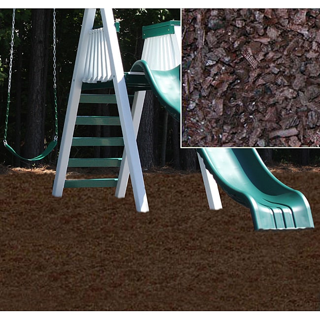 Kidwise Brown Rubber Playground Mulch (BrownRubber Playground Mulch A safe way to protect your children at play around potential fall areasLoose fill rubber surfacing is rated for almost twice the fall height compared to other loose fill materialsRubber m