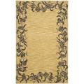 Safavieh Handmade New Zealand Wool Floral Border Gold Rug - 7'6 x 9'6